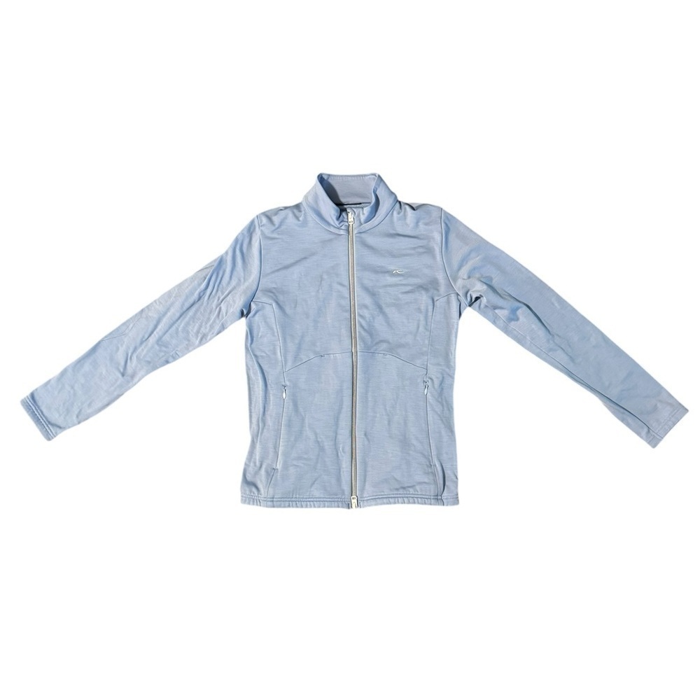 KJUS Jacket Sweatshirt Size 44 XXL Women’s Full Zip Blue Long Sleeve Zip Pockets